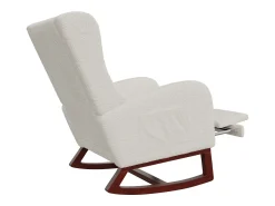 Clearance Cadeira de balanço, Cadeira de balanço - Cadeira com pernas retráteis - Branca Branco
