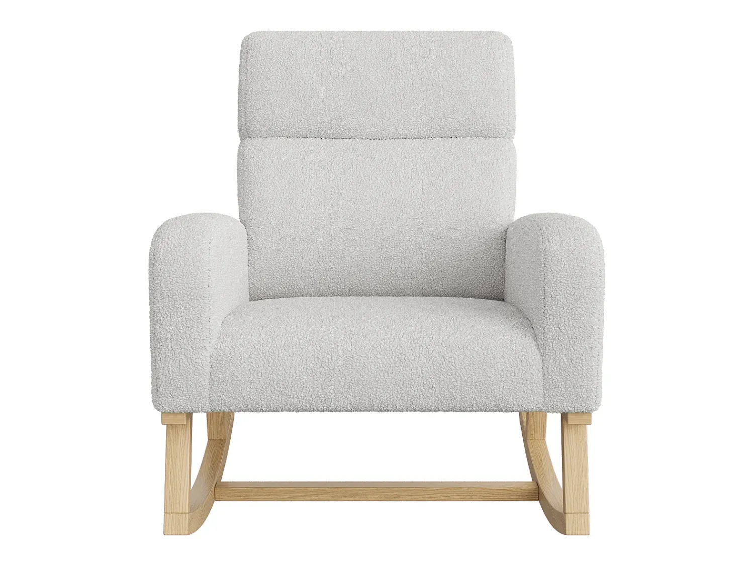 Poltrona* Cadeira de balanço, cadeira de amamentação com bolso lateral e apoios de braço, pés de madeira, cinza escuro Cinzento