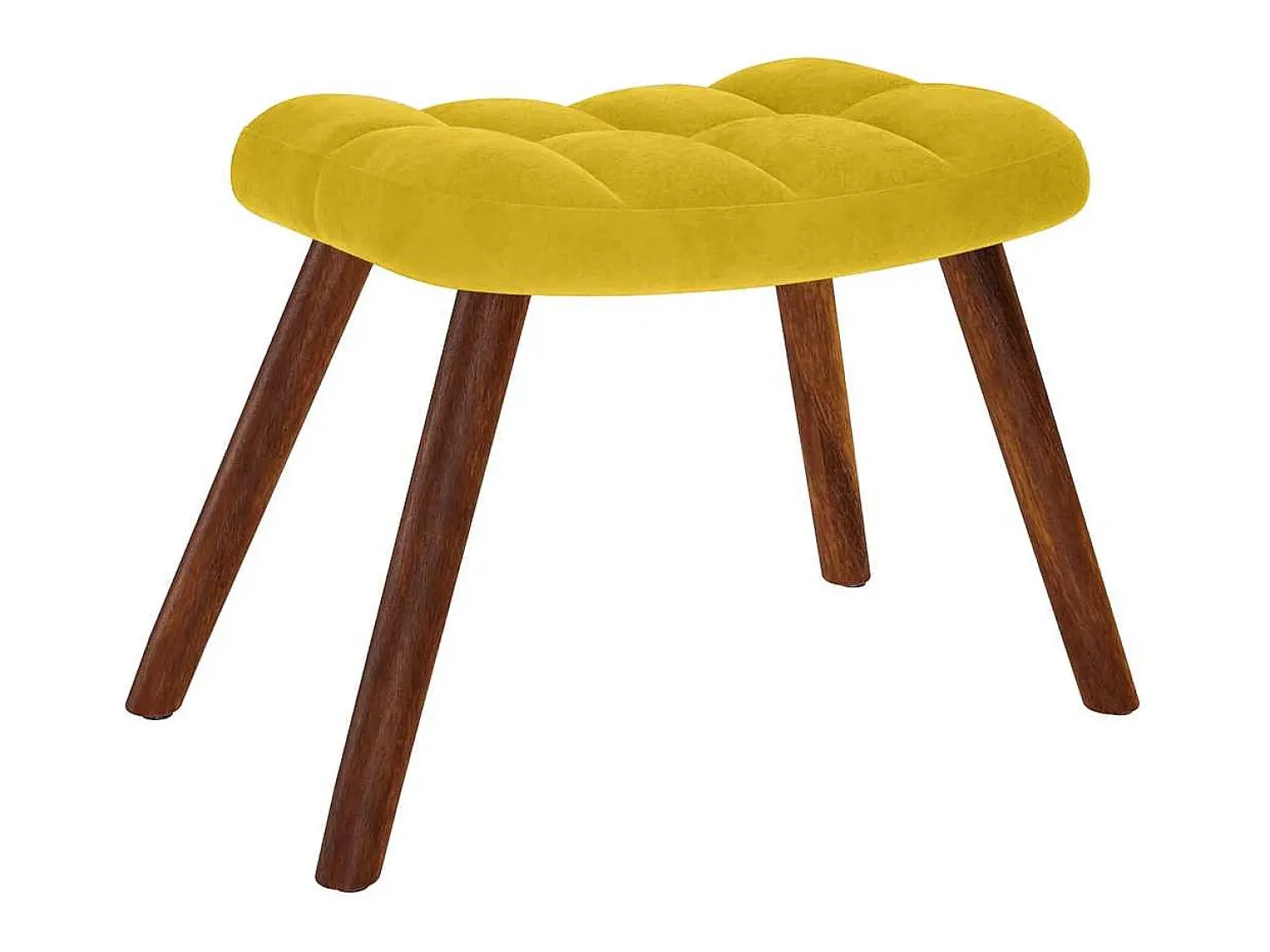 Poltrona*vidaxl Cadeira de balanço com banco em veludo Amarelo