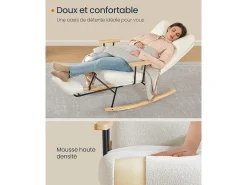 Clearance Cadeira de Balanço Branco Creme