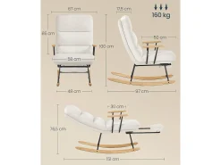 Clearance Cadeira de Balanço Branco Creme