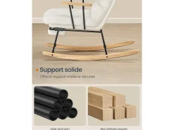 Clearance Cadeira de Balanço Branco Creme