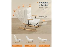 Clearance Cadeira de Balanço Branco Creme