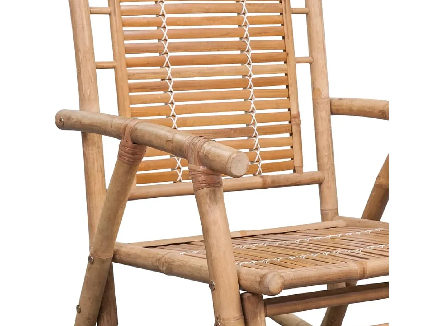 Poltrona*vidaxl Cadeira de balanço de bambu Natural claro