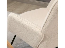 Poltrona|Hauss Spole Cadeira de balanço de veludo bouclé , cadeira de balanço com braços Bege