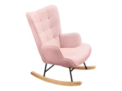 Cadeira de balanço ergonômica para adultos - Cadeira de balanço para áreas externas e internas - Para sala de estar, jardim e quarto - Rosa