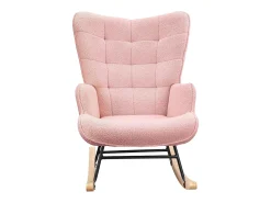 Cadeira de balanço ergonômica para adultos - Cadeira de balanço para áreas externas e internas - Para sala de estar, jardim e quarto - Rosa