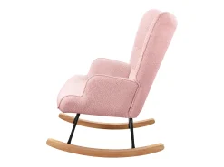 Cadeira de balanço ergonômica para adultos - Cadeira de balanço para áreas externas e internas - Para sala de estar, jardim e quarto - Rosa