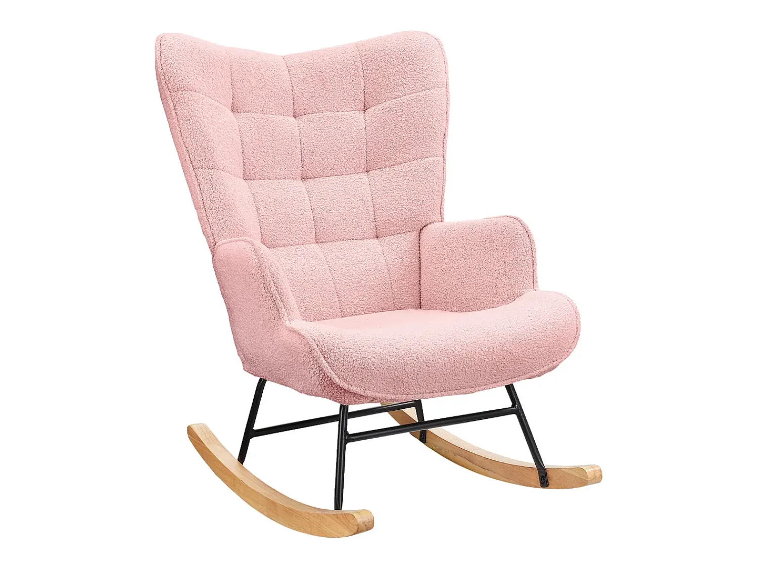 Cadeira de balanço ergonômica para adultos - Cadeira de balanço para áreas externas e internas - Para sala de estar, jardim e quarto - Rosa