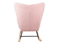 Cadeira de balanço ergonômica para adultos - Cadeira de balanço para áreas externas e internas - Para sala de estar, jardim e quarto - Rosa