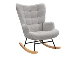 Poltrona* Cadeira de balanço para adultos - Cadeira de balanço ergonômica para áreas externas - para sala de estar - Cinza Cinzento
