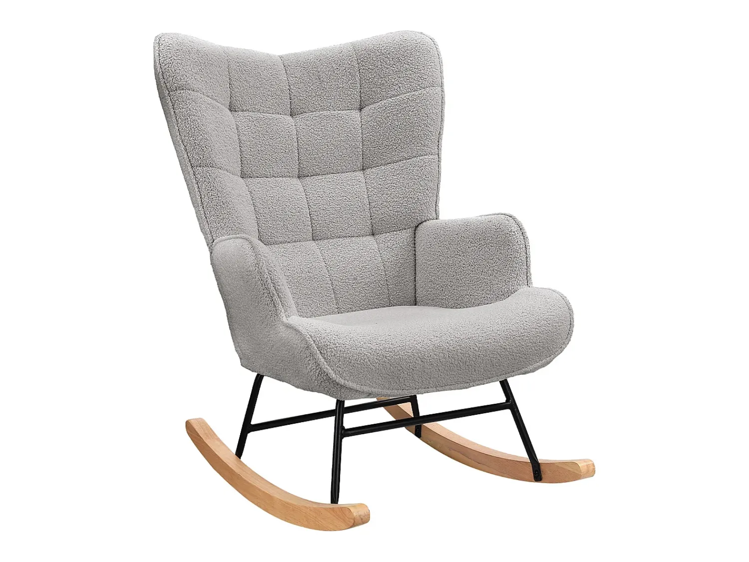 Poltrona* Cadeira de balanço para adultos - Cadeira de balanço ergonômica para áreas externas - para sala de estar - Cinza Cinzento