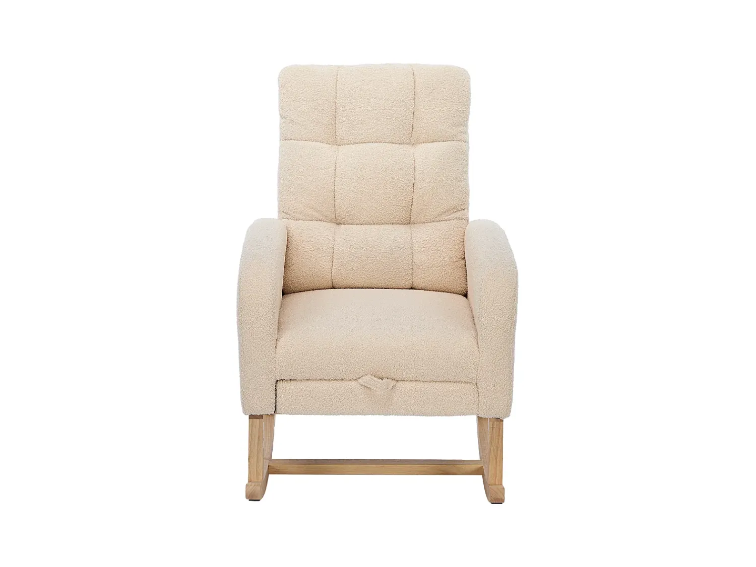 Poltrona|ModernLuxe Cadeira de balanço 132x50x99 cm - Estrutura em madeira maciça - Veludo - Bege