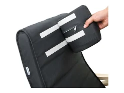 Outlet Cadeira de Balanço 121,5x67x84 cm cinza Cinzento / Castanho
