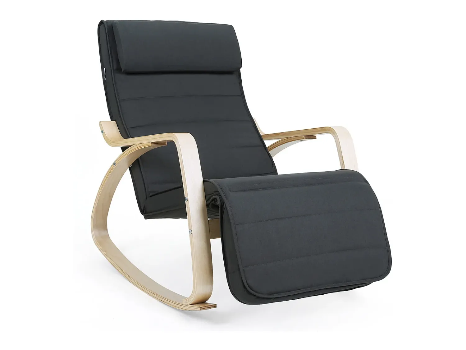 Outlet Cadeira de Balanço 121,5x67x84 cm cinza Cinzento / Castanho