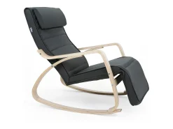 Outlet Cadeira de Balanço 121,5x67x84 cm cinza Cinzento / Castanho