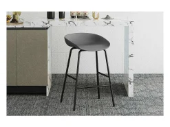 Hot Meublorama Cadeira de balcão design cinza. Coleção SIRA Cinzento