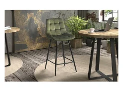 Banco|Meublorama Cadeira de balcão 'Jute' Veludo , dimensões: A95 x L46 x P36 cm Verde