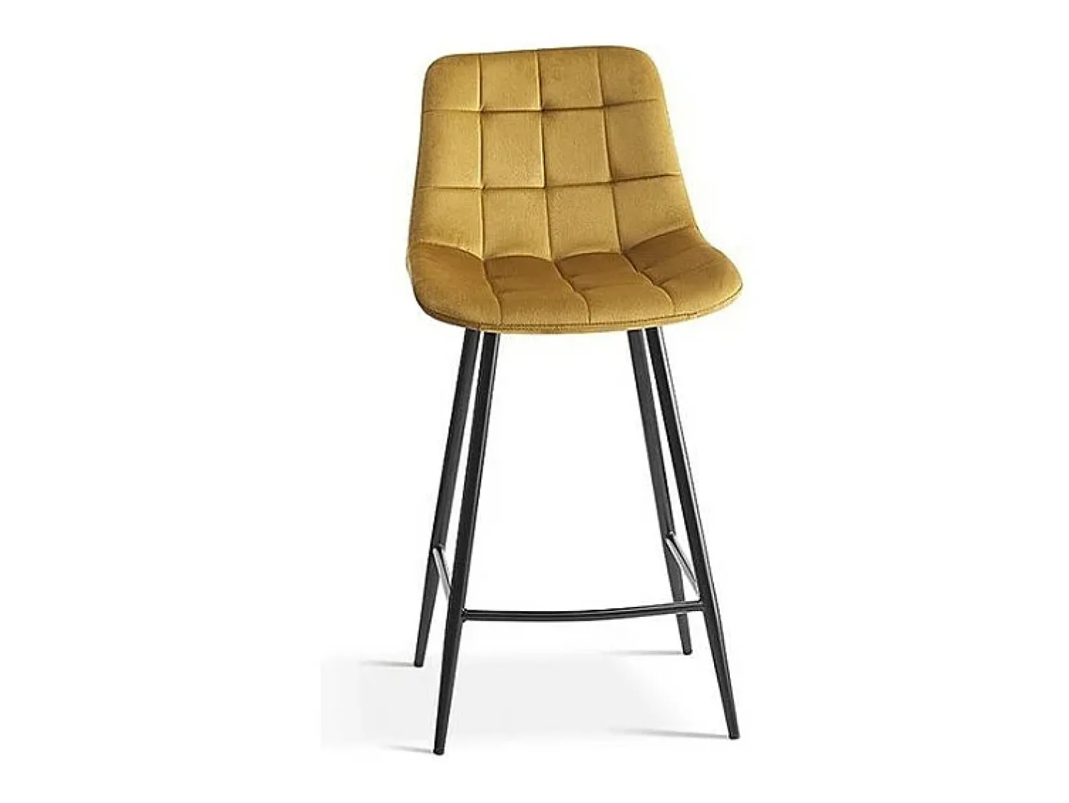 Clearance Meublorama Cadeira de balcão 'Jute' Veludo Dourado, dimensões: A95 x L46 x P36 cm Amarelo