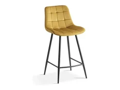 Clearance Meublorama Cadeira de balcão 'Jute' Veludo Dourado, dimensões: A95 x L46 x P36 cm Amarelo