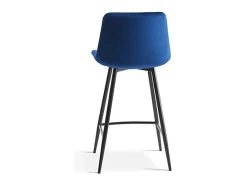 Banco|Meublorama Cadeira de balcão 'Jute' Veludo , dimensões: A95 x L46 x P36 cm Azul