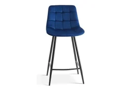 Banco|Meublorama Cadeira de balcão 'Jute' Veludo , dimensões: A95 x L46 x P36 cm Azul