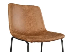 Banco*Meublorama Cadeira de balcão MANCO PU Cognac, dimensões: A93 x L48 x P56 cm, ideal para a sua cozinha/balcão. Castanho