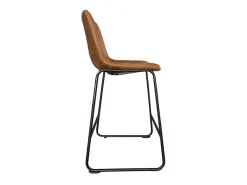 Banco*Meublorama Cadeira de balcão MANCO PU Cognac, dimensões: A93 x L48 x P56 cm, ideal para a sua cozinha/balcão. Castanho