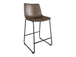Meublorama Cadeira de balcão MANCO PU Marrom Escuro, dimensões: H93 x L48 x P56 cm, ideal para sua cozinha/balcão.^ Banco