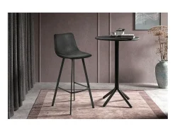 Banco*Meublorama Cadeira de balcão 'Ozon' PU Preta, dimensões: A108 x L45 x P49 cm Preto