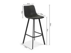 Banco*Meublorama Cadeira de balcão 'Ozon' PU Preta, dimensões: A108 x L45 x P49 cm Preto