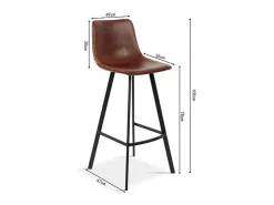 Banco|Meublorama Cadeira de balcão 'Ozon' PU Cognac, dimensões: A108 x L45 x P49 cm Castanho