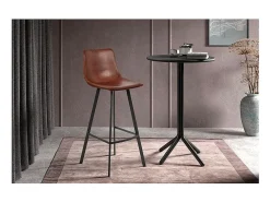 Banco|Meublorama Cadeira de balcão 'Ozon' PU Cognac, dimensões: A108 x L45 x P49 cm Castanho