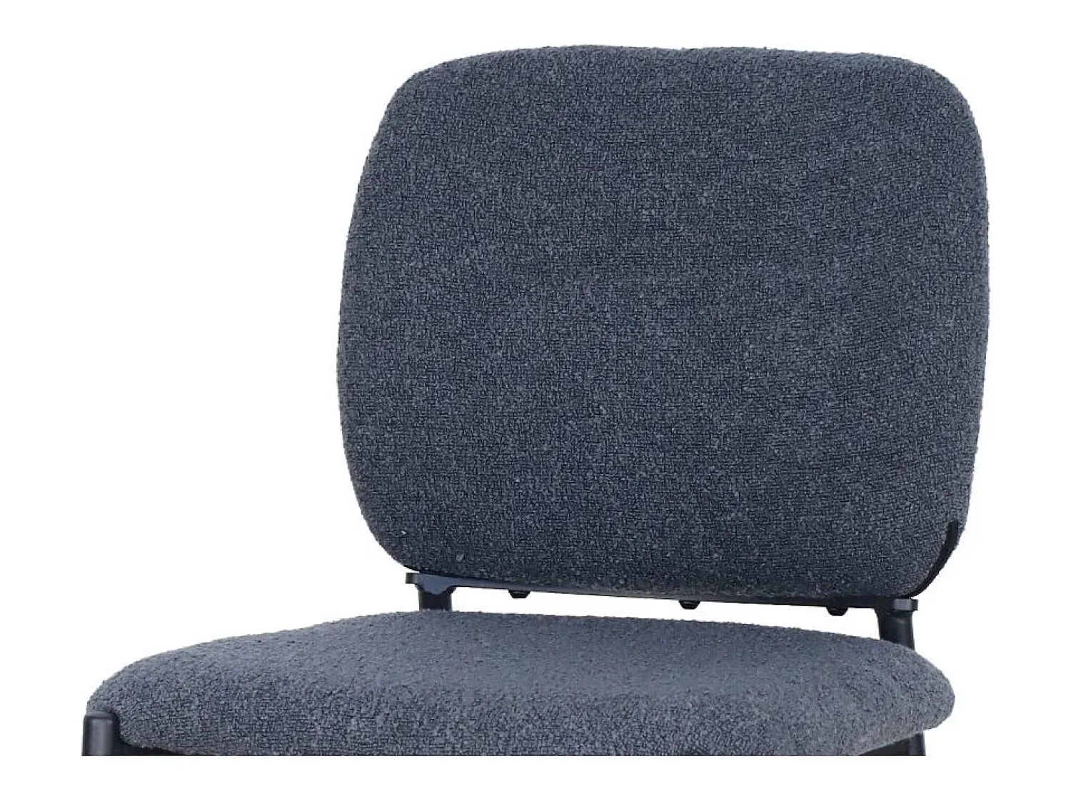 Banco|Meublorama Cadeira de balcão RITA – Tecido cinza escuro – Pés em metal preto – Altura 99 cm – Estilo design/industrial Cinza antracite