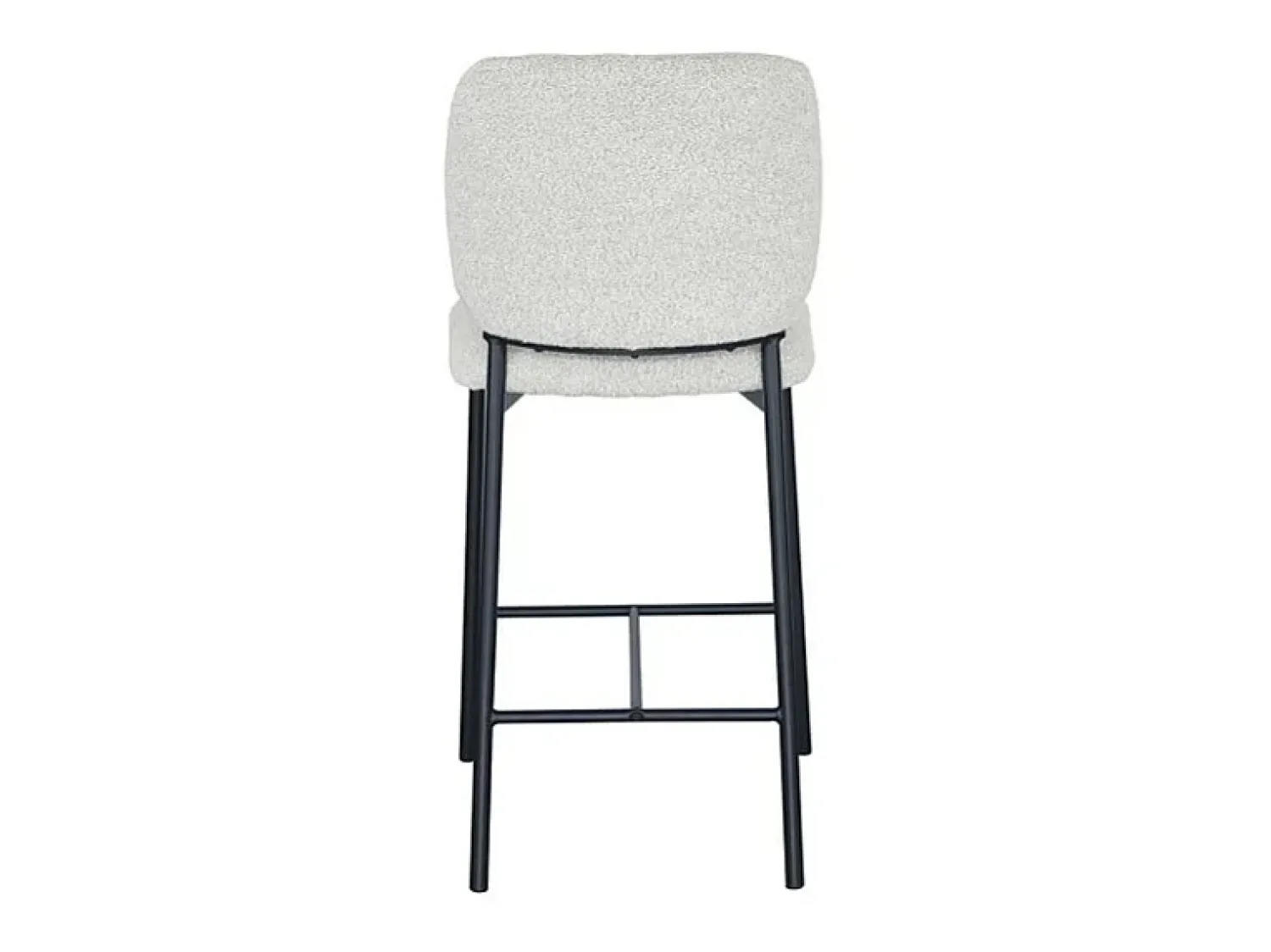 Banco|Meublorama Cadeira de balcão RITA – Tecido – Pés de metal preto – Altura 99 cm – Estilo design/industrial Bege
