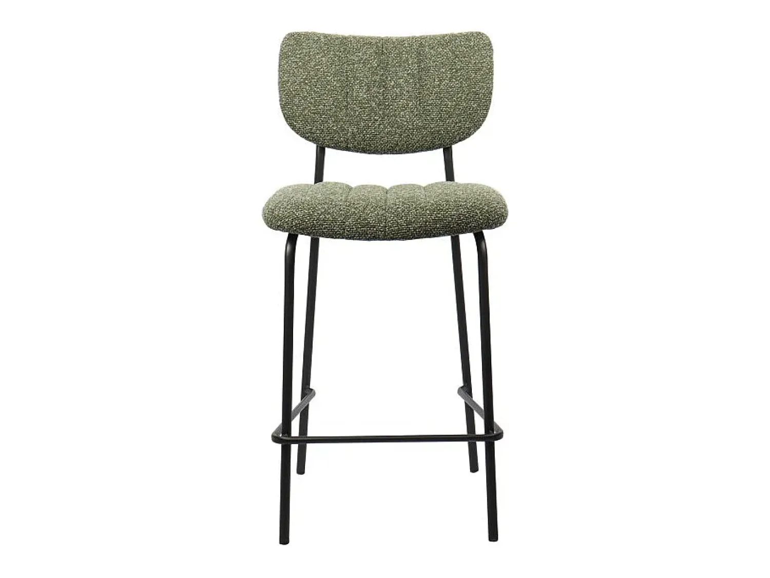 Meublorama Cadeira de balcão VENTURA – Tecido sálvia – Pés em metal preto – Altura 97 cm – Estilo design/industrial^ Banco