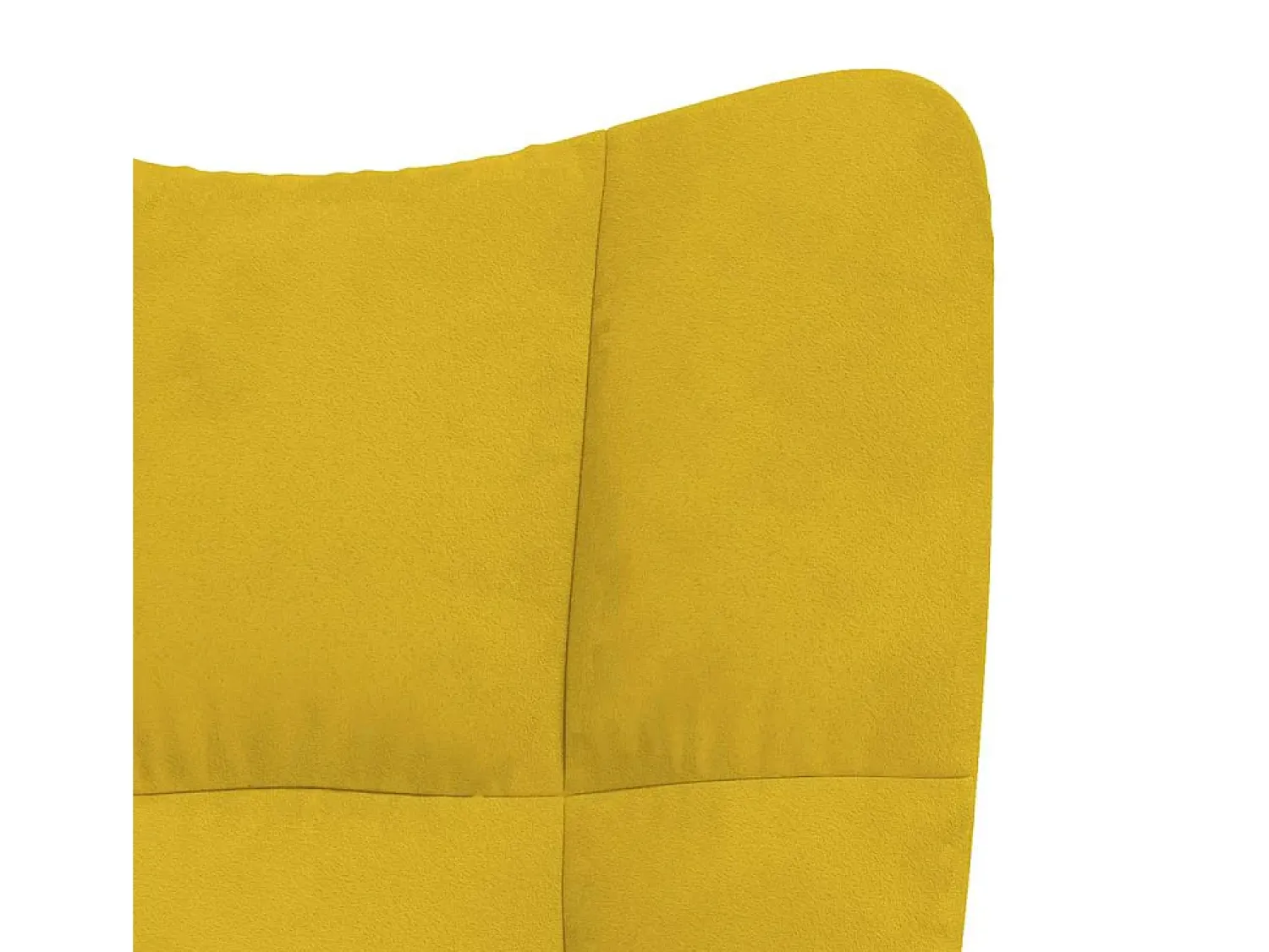 Sale vidaxl Cadeira de baloiçar com banco veludo mostarda Amarelo