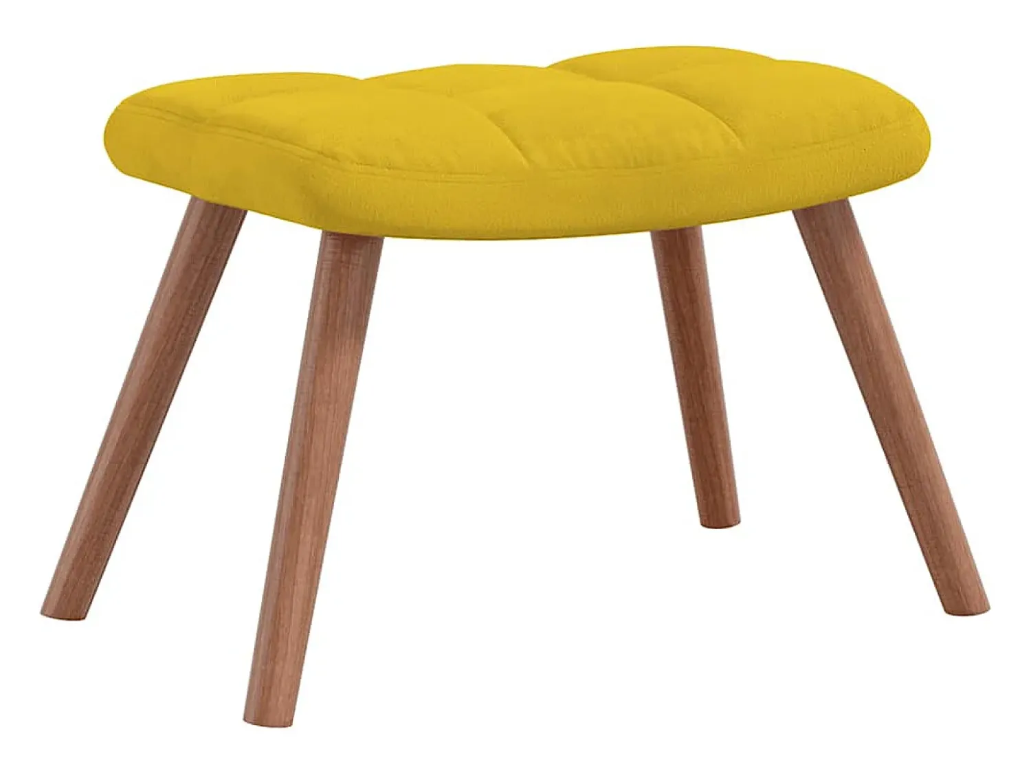 Sale vidaxl Cadeira de baloiçar com banco veludo mostarda Amarelo