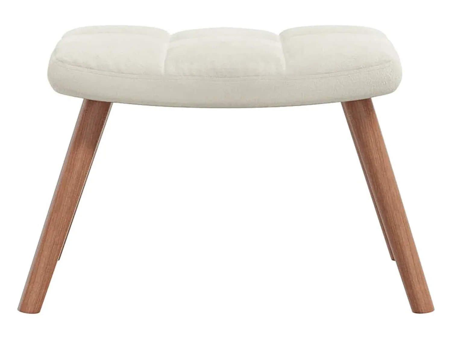 Poltrona*vidaxl Cadeira de baloiçar com banco veludo branco nata Creme
