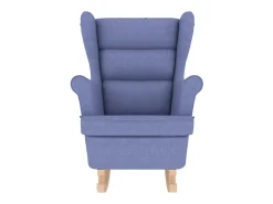 Sale Cadeira de baloiço | Poltrona | Cadeira Relax 74x90x102 cm tecido ganga SHL148737 Azul