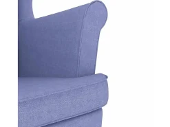 Sale Cadeira de baloiço | Poltrona | Cadeira Relax 74x90x102 cm tecido ganga SHL148737 Azul
