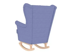 Sale Cadeira de baloiço | Poltrona | Cadeira Relax 74x90x102 cm tecido ganga SHL148737 Azul