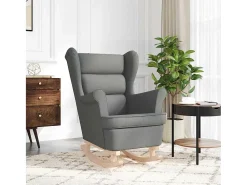 Cadeira de baloiço | Poltrona | Cadeira Relax 74x90x102 cm tecido cinzento-escuro SHL318524^ Poltrona