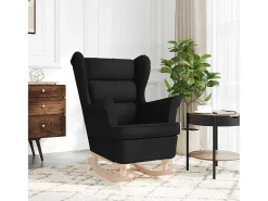 Poltrona| Cadeira de baloiço | Poltrona | Cadeira Relax 74x90x102 cm tecido SHL335506 Preto