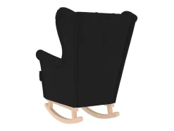 Poltrona| Cadeira de baloiço | Poltrona | Cadeira Relax 74x90x102 cm tecido SHL335506 Preto