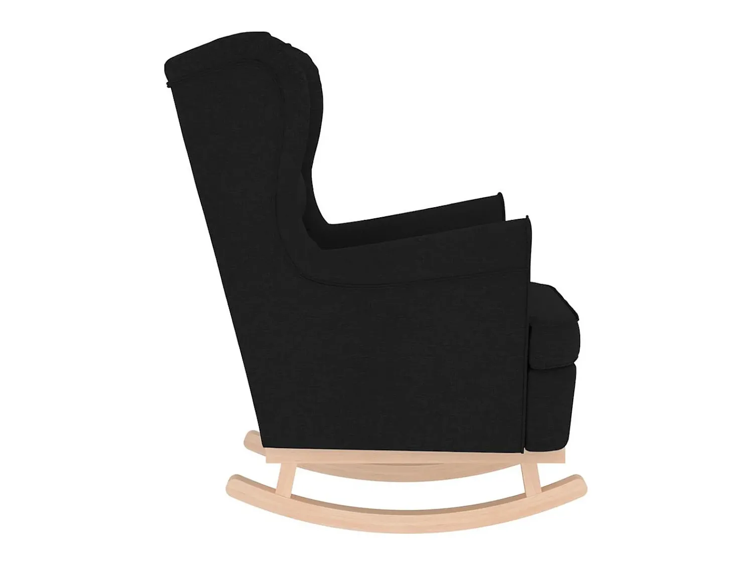 Poltrona| Cadeira de baloiço | Poltrona | Cadeira Relax 74x90x102 cm tecido SHL335506 Preto