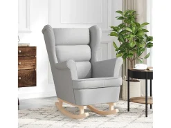 Poltrona* Cadeira de baloiço | Poltrona | Cadeira Relax 74x90x102 cm tecido -nublado SHL203663 Cinzento