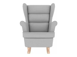 Poltrona* Cadeira de baloiço | Poltrona | Cadeira Relax 74x90x102 cm tecido -nublado SHL203663 Cinzento