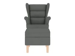 Poltrona| Cadeira de baloiço | Poltrona | Cadeira Relax com banco p/ pés tecido cinzento-escuro SHL734126 Cinza antracite