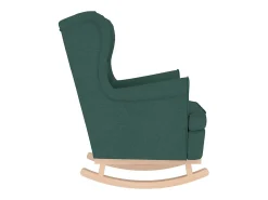 Outlet Cadeira de baloiço | Poltrona | Cadeira Relax 74x90x102 cm tecido verde-escuro SHL448210 Verde pinho